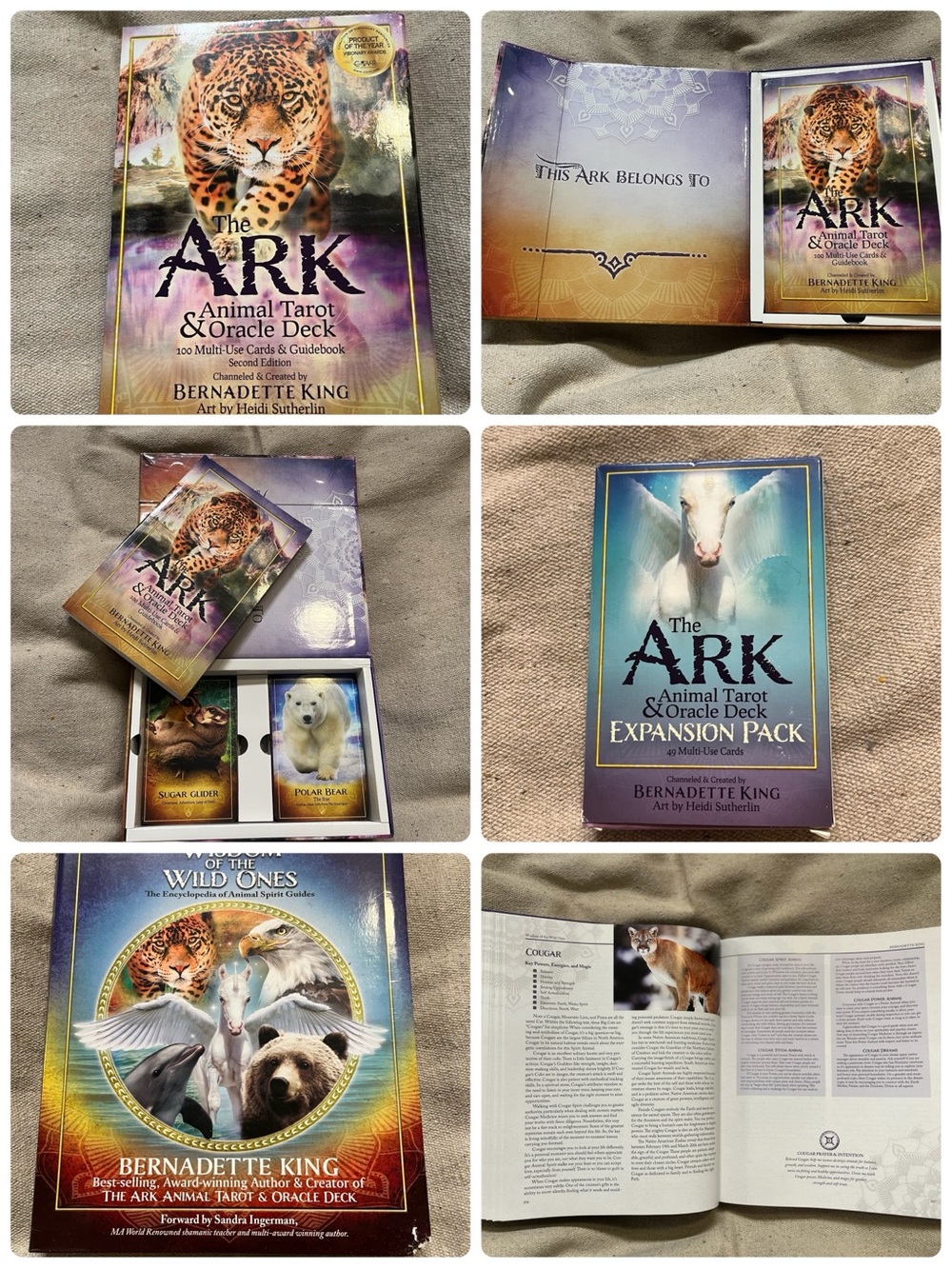 The Ark Animal Tarot & Oracle Deck by Bernadette King - Purple/Gold Box Set